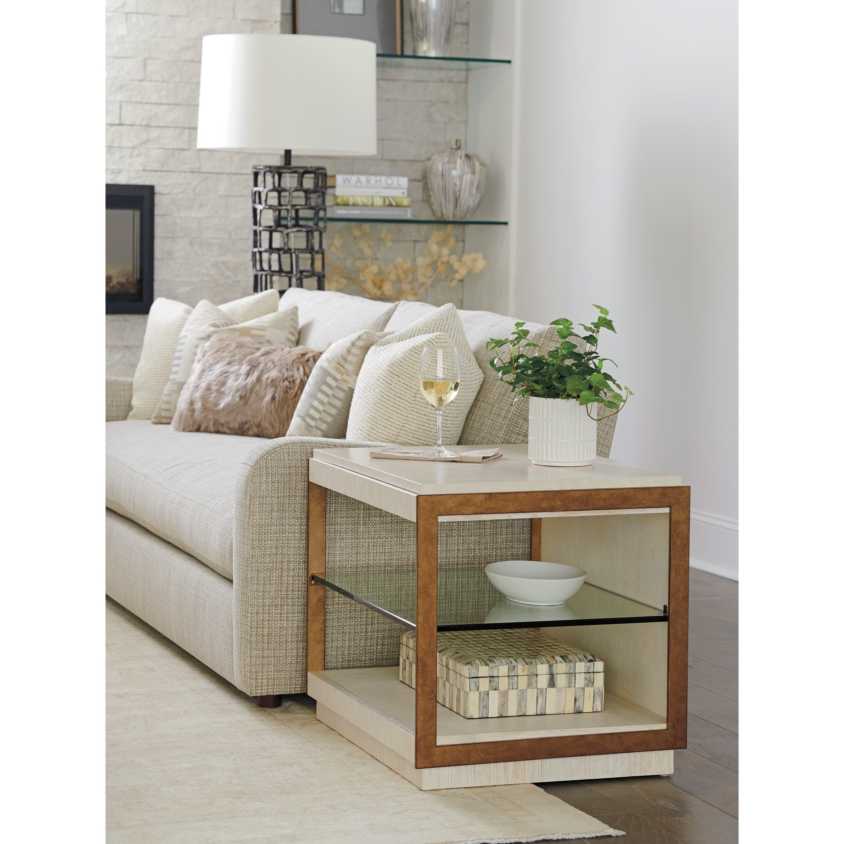 Barclay Butera Carmel Point Lobos Rectangular End Table