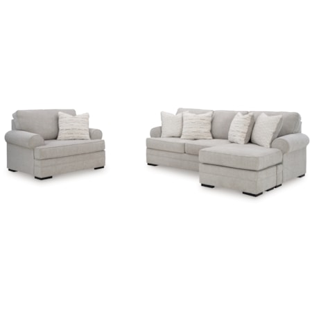 Sofa Chaise And Oversized Chair