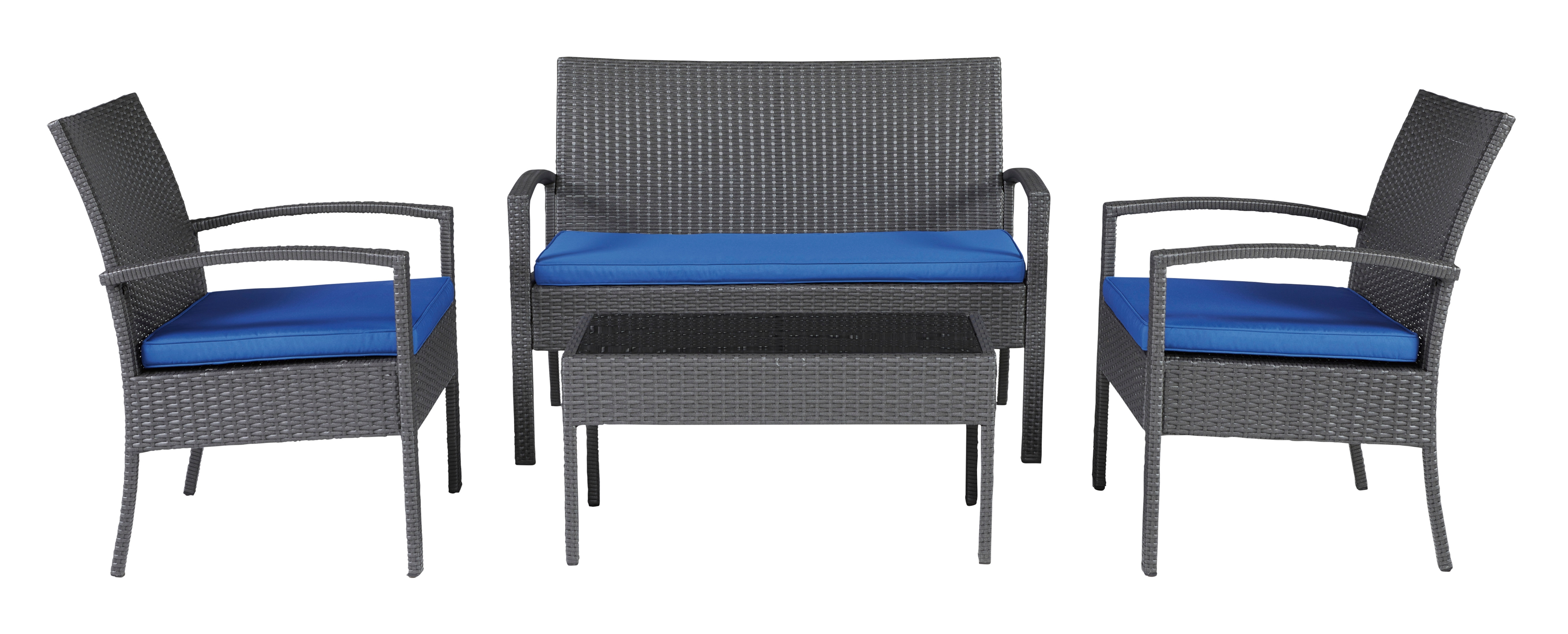 StyleLine Alina P328080 Outdoor Loveseat/Chairs/Table Set EFO