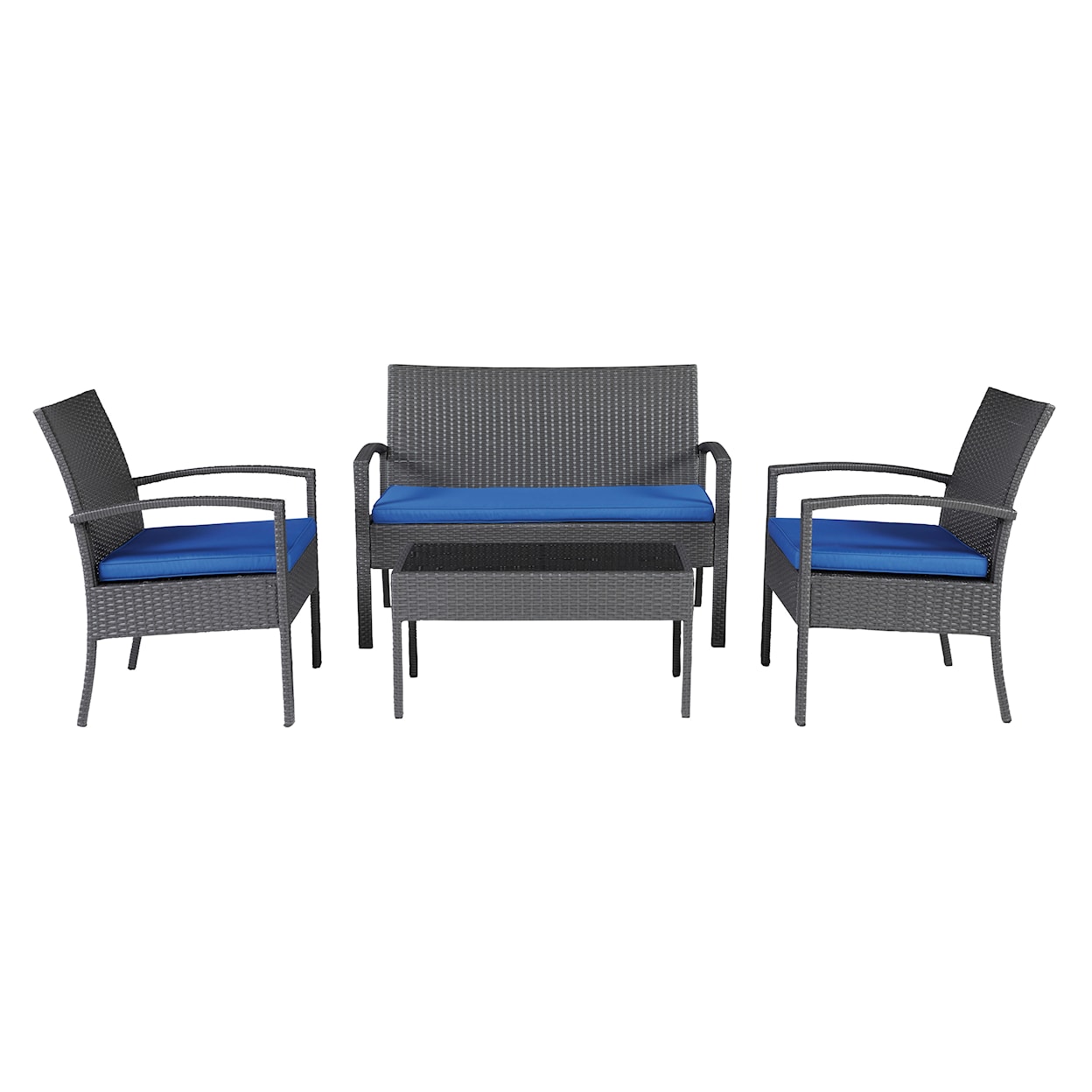 Signature Design by Ashley Alina Outdoor Loveseat/Chairs/Table Set