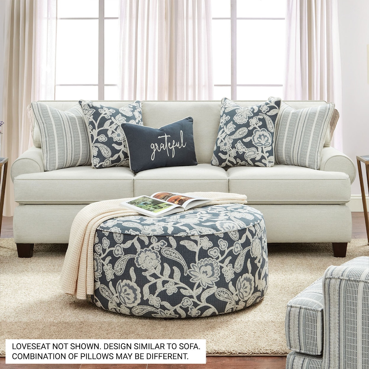 Furniture of America Porthcawl Sofa + Loveseat