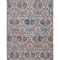 8'10" x 11'10" Ivory/Blue Rectangle Rug