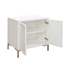 Accentrics Home Accents White and Gold Two Door Accent Chest