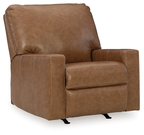 Contemporary Leather Match Rocker Recliner