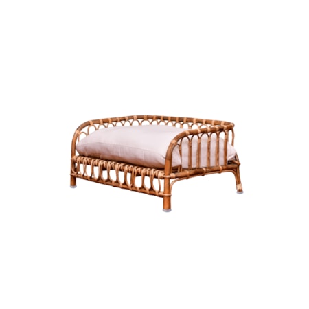 Rattan Pet Bed W/Uph