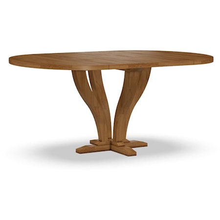 Oval Dinning Table with Pedestal Base