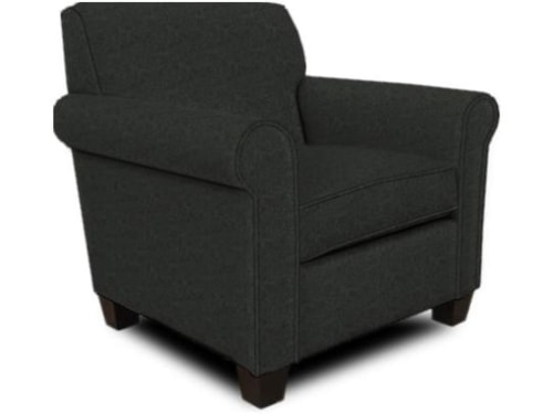Transitional Accent Chair with Rolled Arms