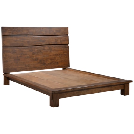 Genevieve Wood King Panel Bed