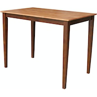 Transitional 30x48" Square Table with 36" Shaker Legs
