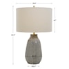 Uttermost Monacan Monacan Gray Textured Table Lamp