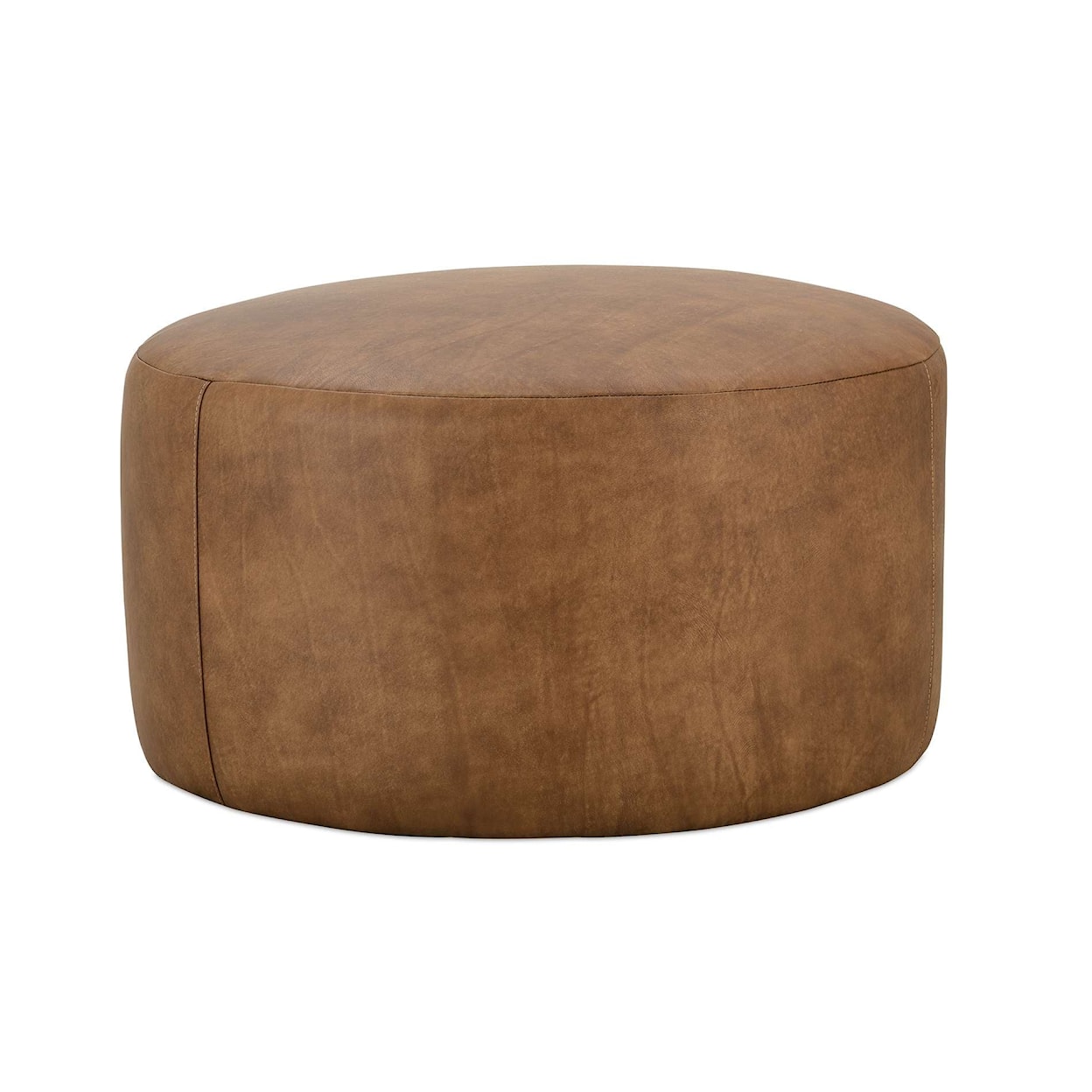 Rowe Cleo Leather Round Ottoman 31" Diameter x 18H