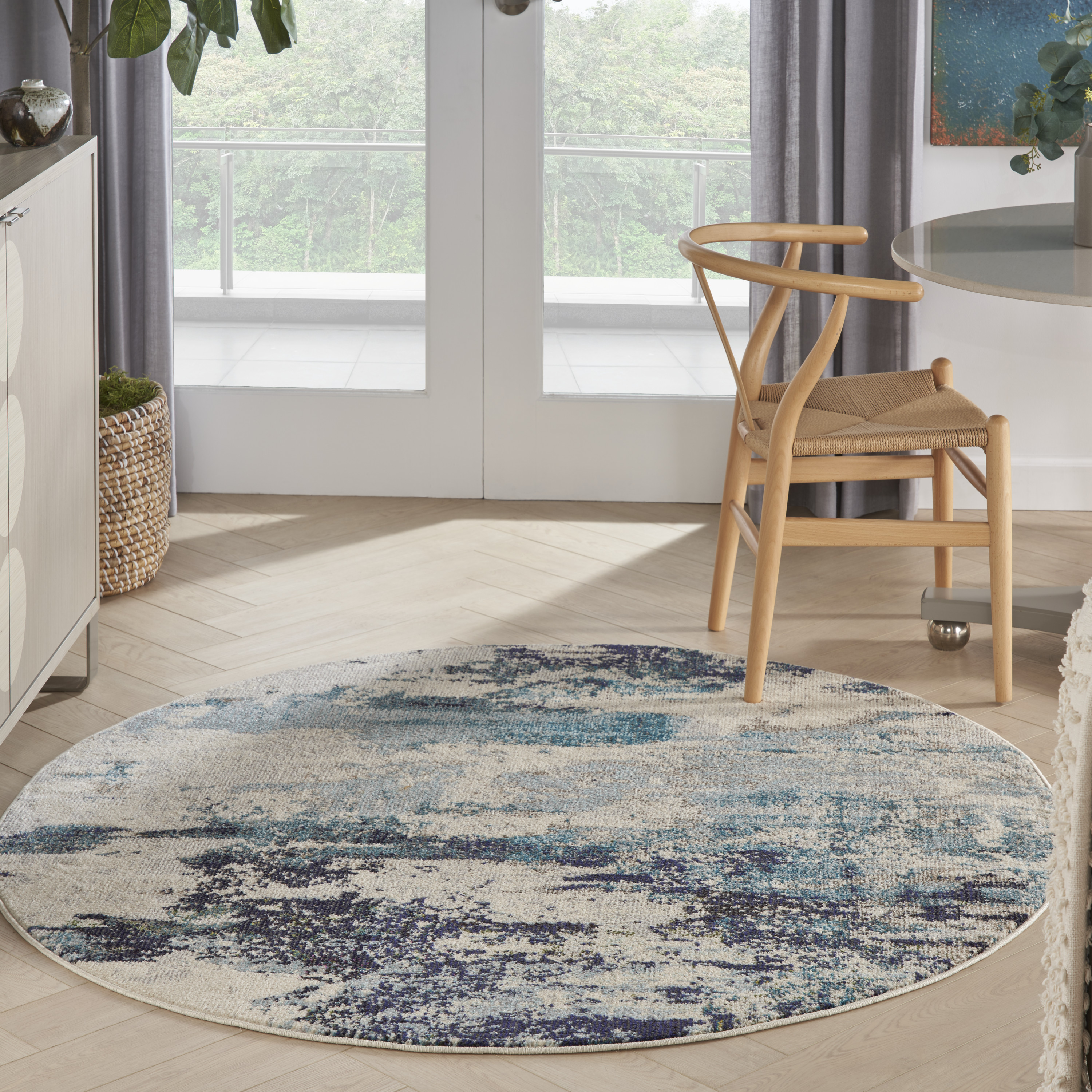 Nourison Celestial 5'3" Round  Rug