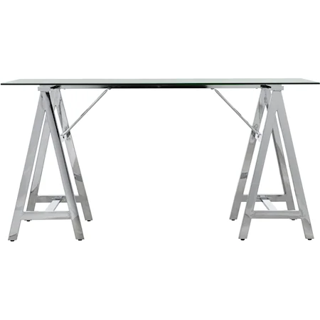 Trestle Desk Chrome