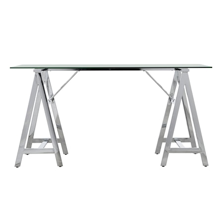 Trestle Desk Chrome