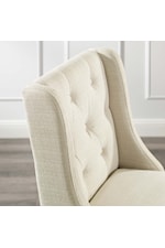 Modway Baronet Tufted Button Upholstered Fabric Bar Stool