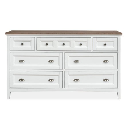 Two-Tone 7-Drawer Dresser