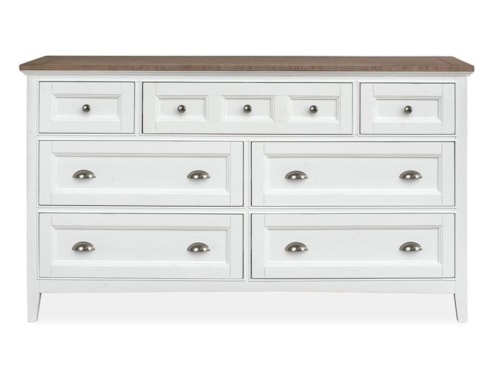 Coastal Two-Tone 7-Drawer Dresser