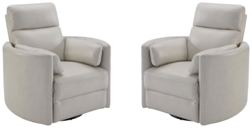 Casual Cordless Power Swivel Glider Recliner (Set of 2)