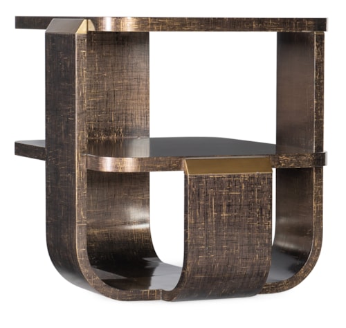 Contemporary End Table with Shelf