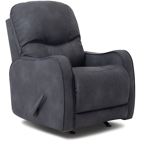 Yates 43012 Casual Rocker Recliner with Sloped Track Arms