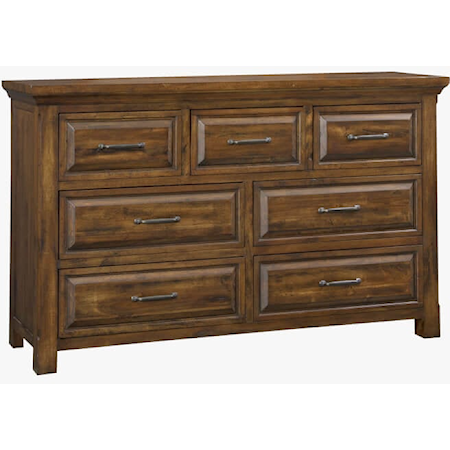 Transitional 7-Drawer Dresser with Full Extension Drawers