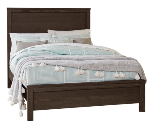 Transitional Queen Panel Bed with Low-Profile Footboard