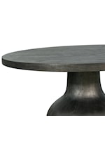 Magnussen Home Bosley Occasional Tables Mid-Century Modern Round End Table with Concealed Storage