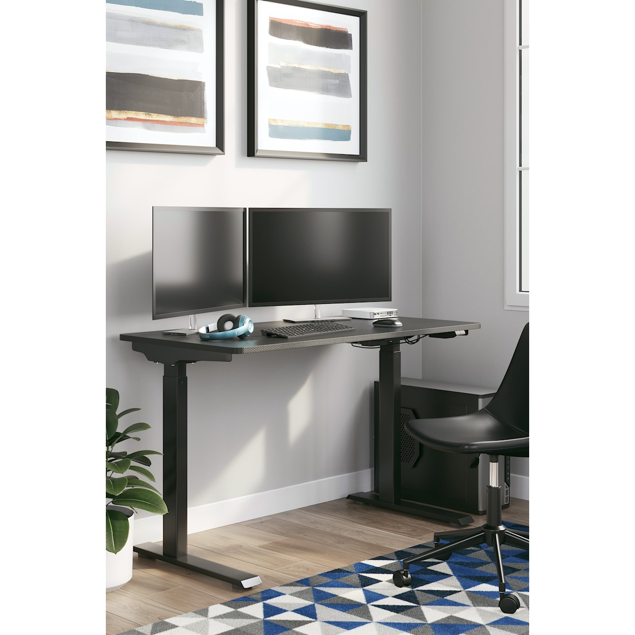 Signature Design by Ashley Lynxtyn Adjustable Height Home Office Desk