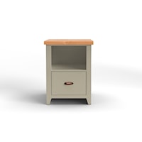 Cottage One-Drawer File Cabinet with Open Storage Shelf