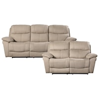 Casual 2-Piece Power Reclining Living Room Set