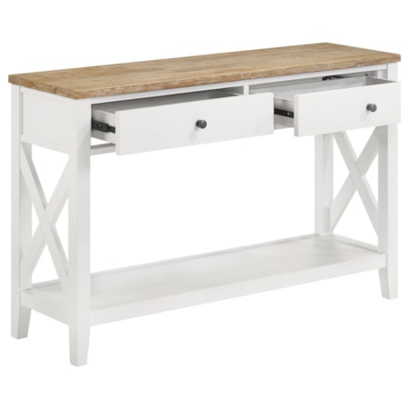 2-drawer Wood Console Table