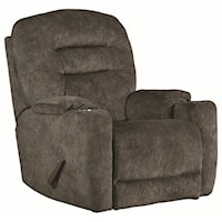 Casual Wallhugger Recliner with Dual Cup Holders and Pillow Arms