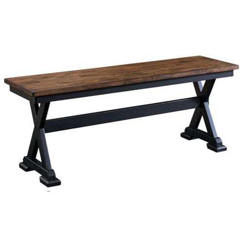 Barberry Solid Wood Dining Bench with Trestle Base