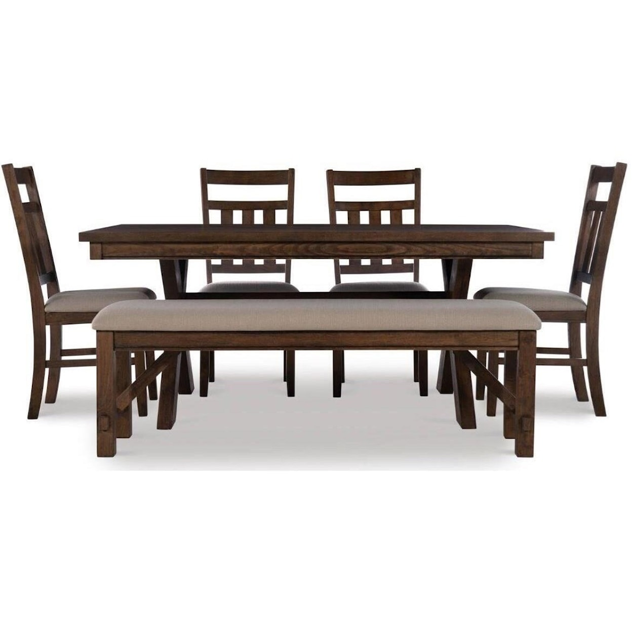 Powell Turino 6 Piece Table, Bench & Chair Set