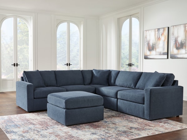 5-Piece Sectional And Ottoman