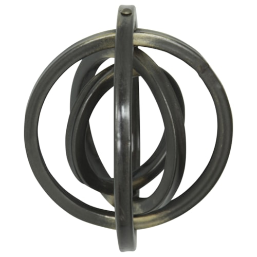 Black Metal Rotatable Wall Sculpture