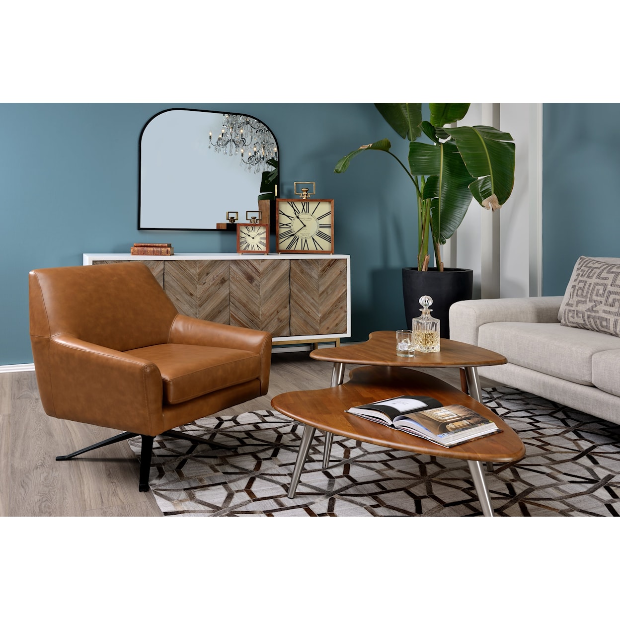 Decor-Rest 3097 Swivel Base Accent Chair 