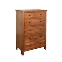 Rustic Customizable Solid Wood 6-Drawer Chest