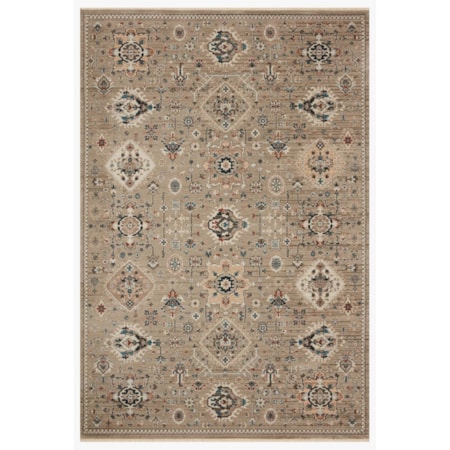 18" x 18"  Dove / Multi Rug