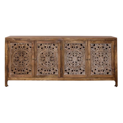 boho tv console table