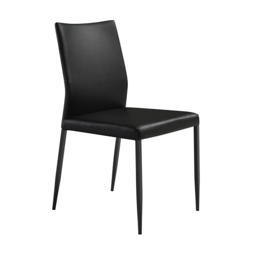 Transitional Faux-Leather Upholstered Dining Chair