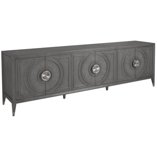 Transitional 94 Inch 6-Door TV Stand