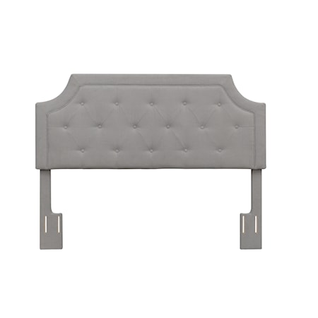 Queen Headboard, Gray Fabric