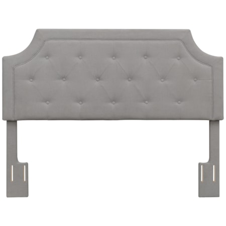 Queen Headboard, Gray Fabric