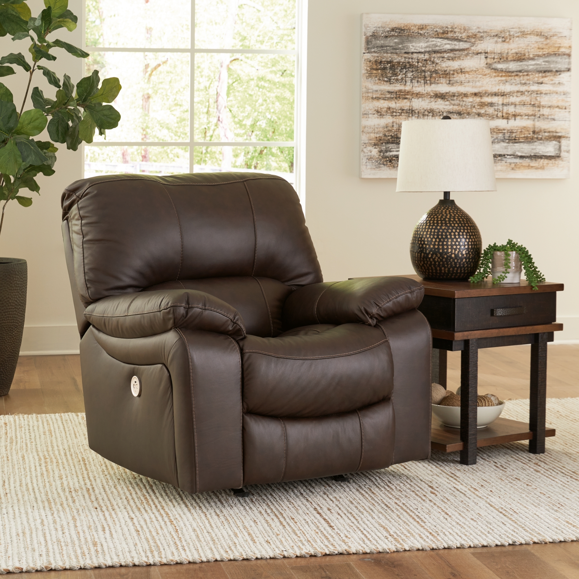 Signature Design by Ashley Leesworth Power Rocker Recliner