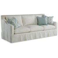 Transitional Sofa with Dressmaker Skirt Base