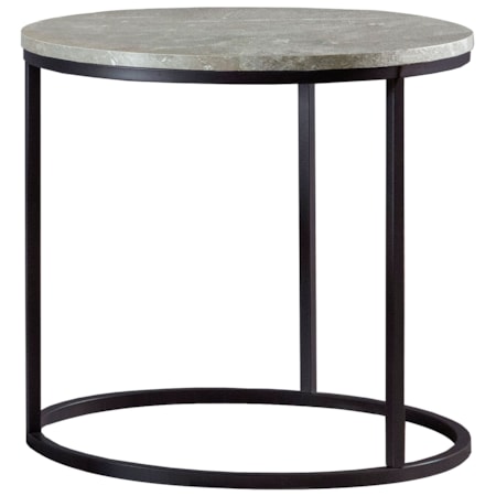 Faux Marble Side End Table