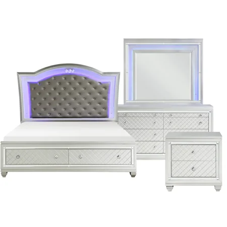 Glam 4-Piece Bedroom Set