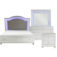 Glam 4-Piece Bedroom Set