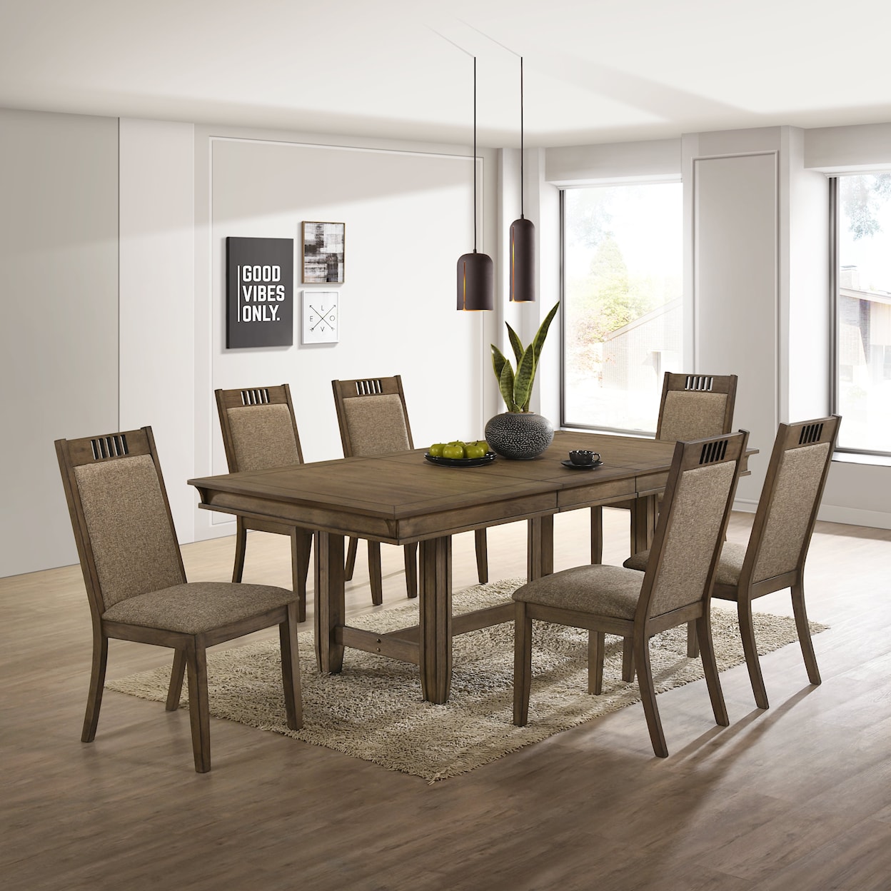 New Classic Furniture Portofino Dining Table with Leaf